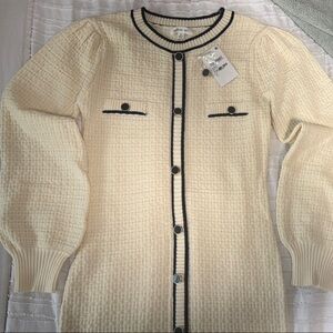 Elegant Cream Long Sleeve Dress